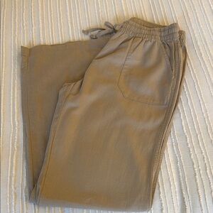 2B Bebe Women’s Tan Linen Pants Size Small